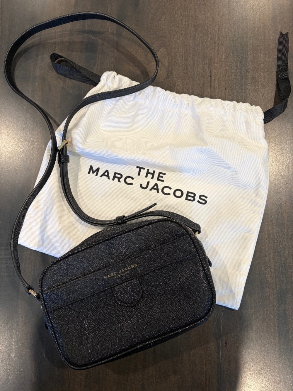 Marc Jacobs Liaison Small Black Crossbody Bag (Model M0016704-001) with Dust Bag